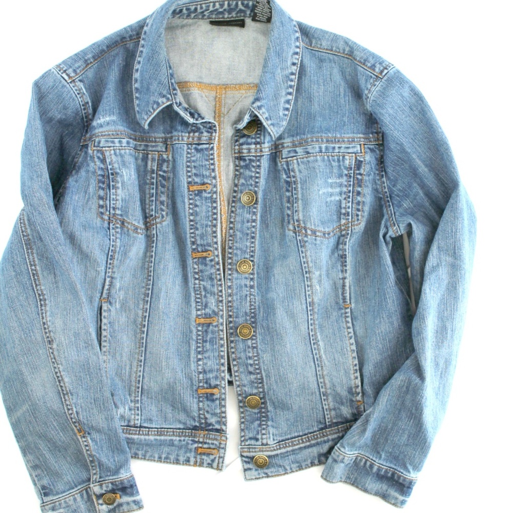 New York & Company sz XL denim jacket medium wash